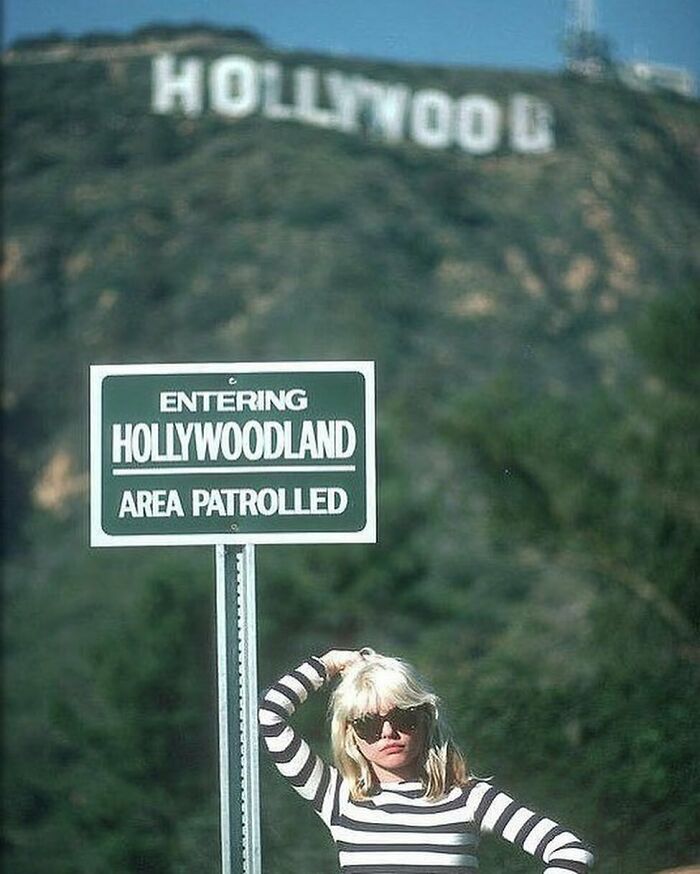 Debbie Harry Posing Beneath The Hollywood Sign, 1977