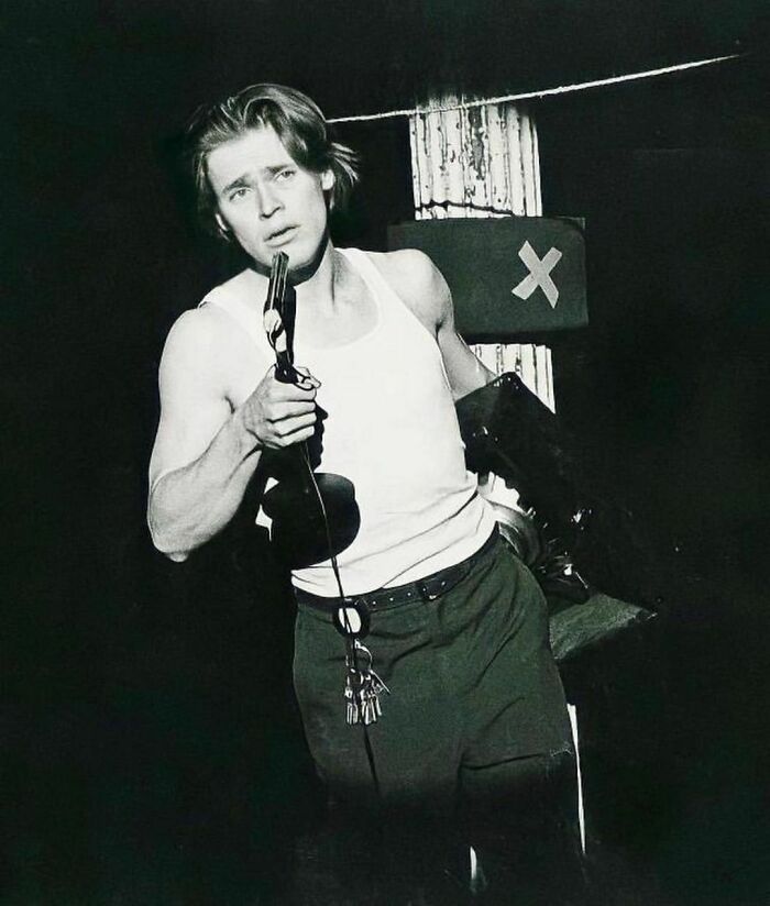 Willem Dafoe In The Wooster Group's "Point Judith (An Epilog)" (1979), Produced At The Envelope In New York City. Photo By Nancy Campbell