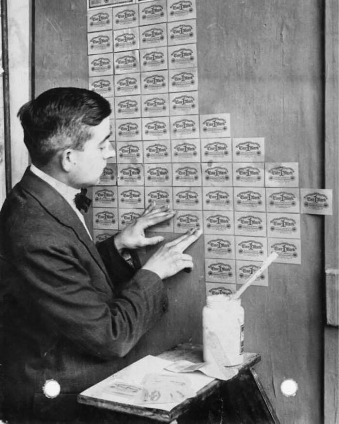 Germany, 1923: During Hyperinflation, Banknotes Had Lost So Much Value That They Were Used As Wallpaper, Being Much Cheaper Than Actual Wallpaper