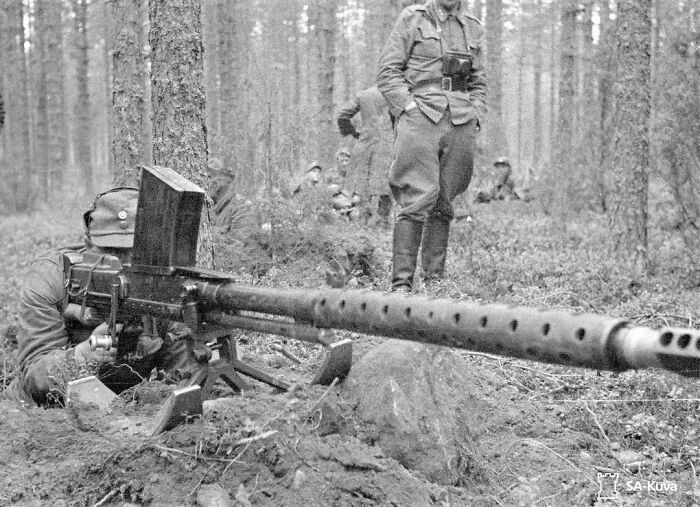 Continuation War, Finland. Close-Up Of The "Elephant-Gun", The Lahti L-39, Lipola