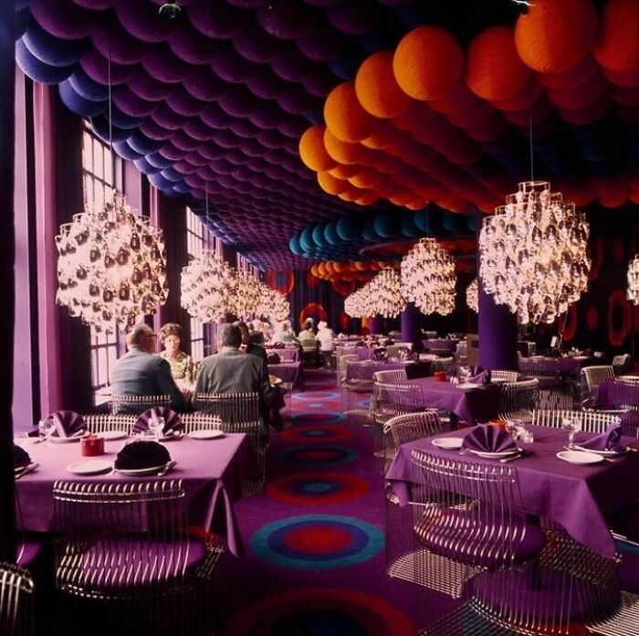 Varna Restaurant, Århus, Denmark, 1971. Designed By Verner Panton