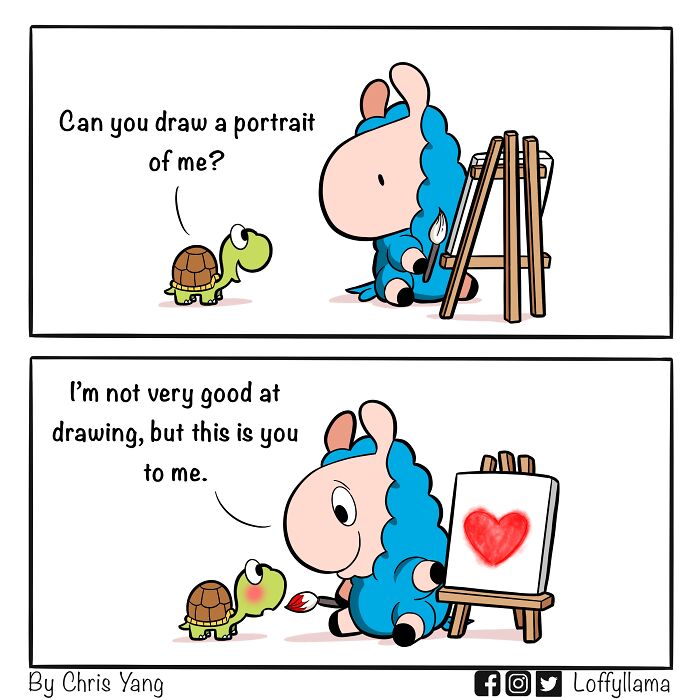 A comic about turtle's portrait