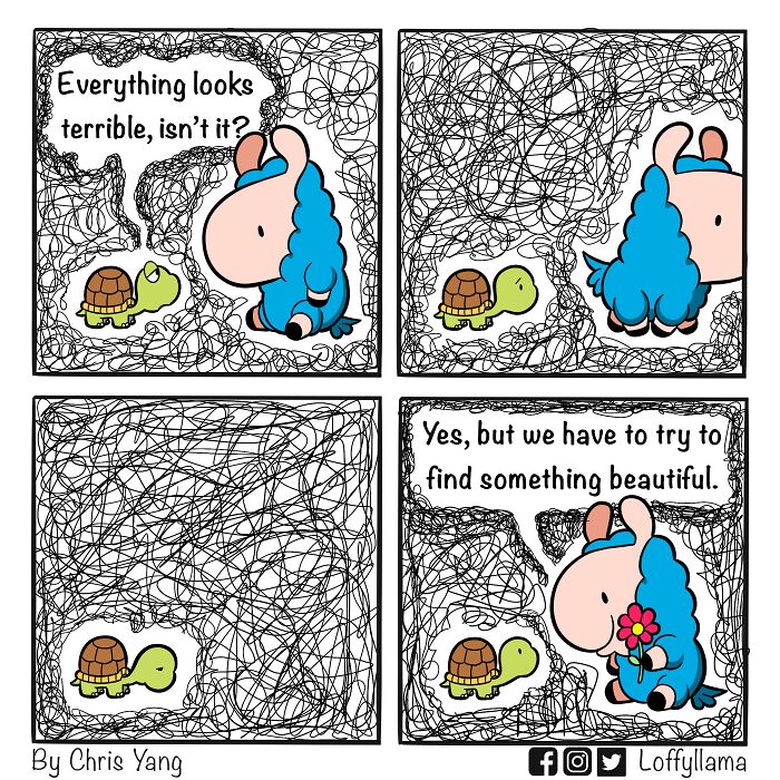 A comic about a turtle feeling that everything is terrible