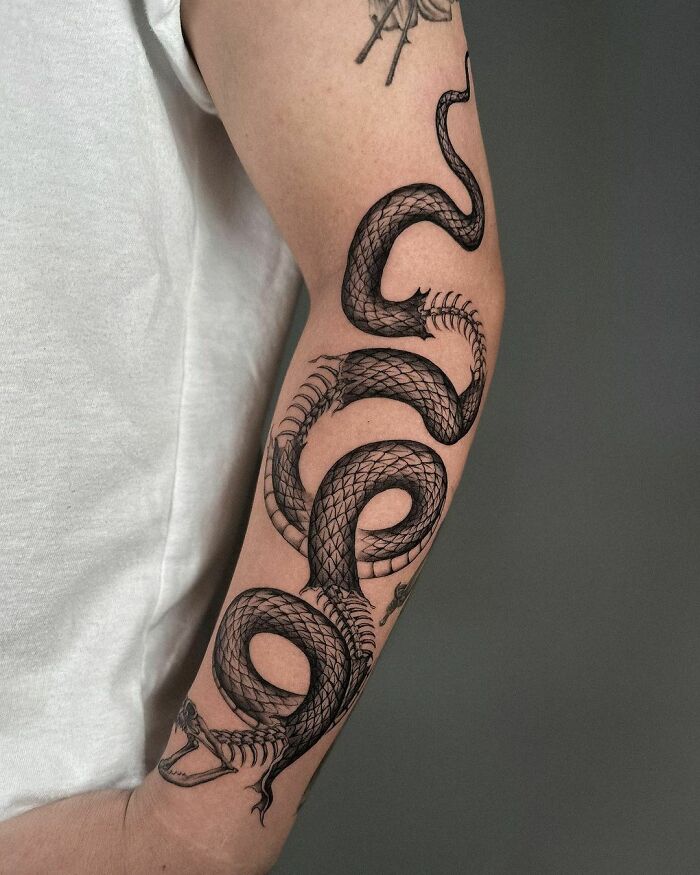 Snake Tattoo On The Hand