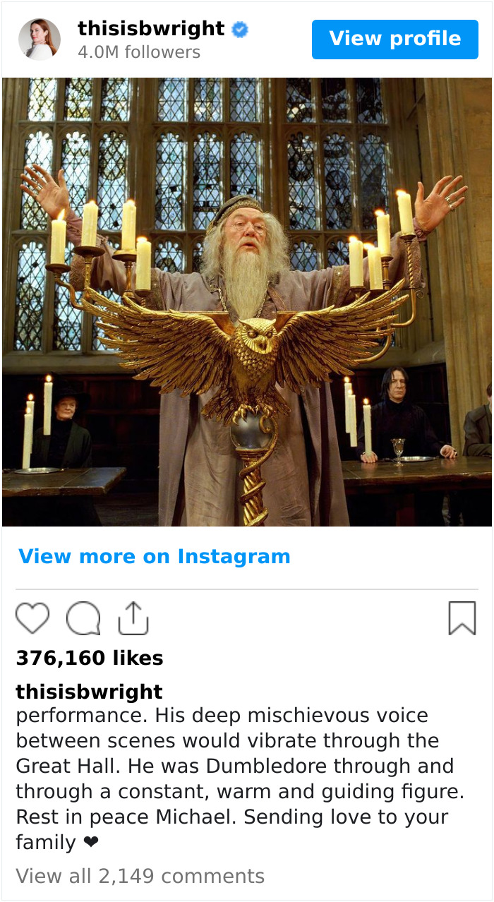 Daniel Radcliffe, JK Rowling And Other Celebs Pay Moving Tributes To Dumbledore Star Michael Gambon Daniel Radcliffe, JK Rowling And Other Celebs Pay Moving Tributes To Dumbledore Star Michael Gambon