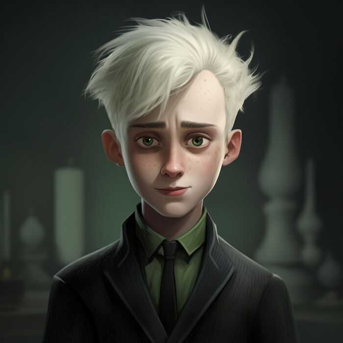 Draco Malfoy in the animation style of DreamWorks