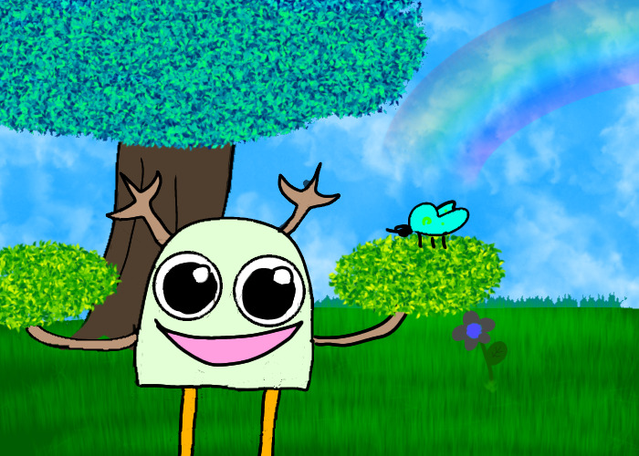 A Little Animal Called A Droppi Has A Butterfly Land On Him (July 30, 2022)