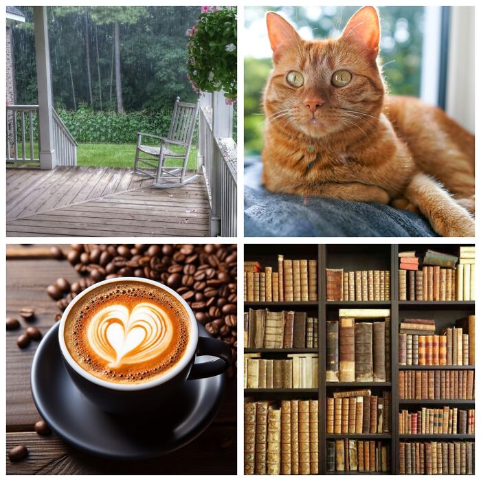 A Good Book With A Cup Of Coffee And A Fuzzy Companion On A Rainy Day... Perfection!