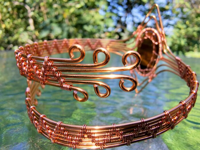 I Used Ten Meters Of Copper Wire To Make This Piece Of Jewelry (7 Pics)