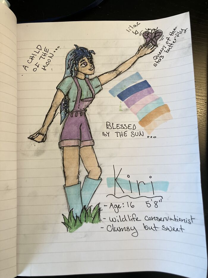 This Is Kiri :) I Created Her Just Today (Ignore The Hands— I Can’t Draw Them Lol)