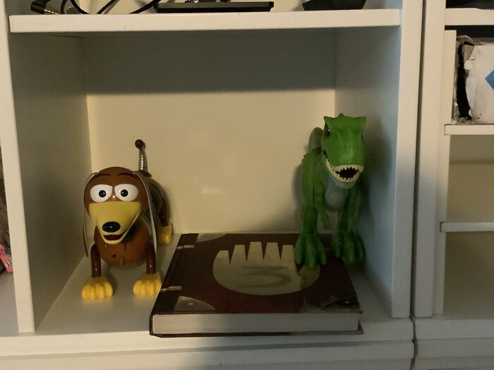 A Slinky Dog I Got From Disneyland, A Dinosaur My Brother Got Two Years Ago, And Yes The Third Journal