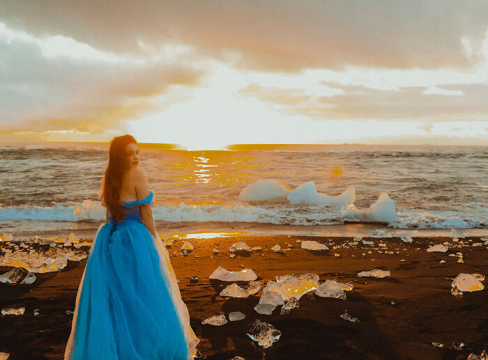 You Will Never Be 27 Again Running Around In A Blue Dress In Iceland (6 Pics)
