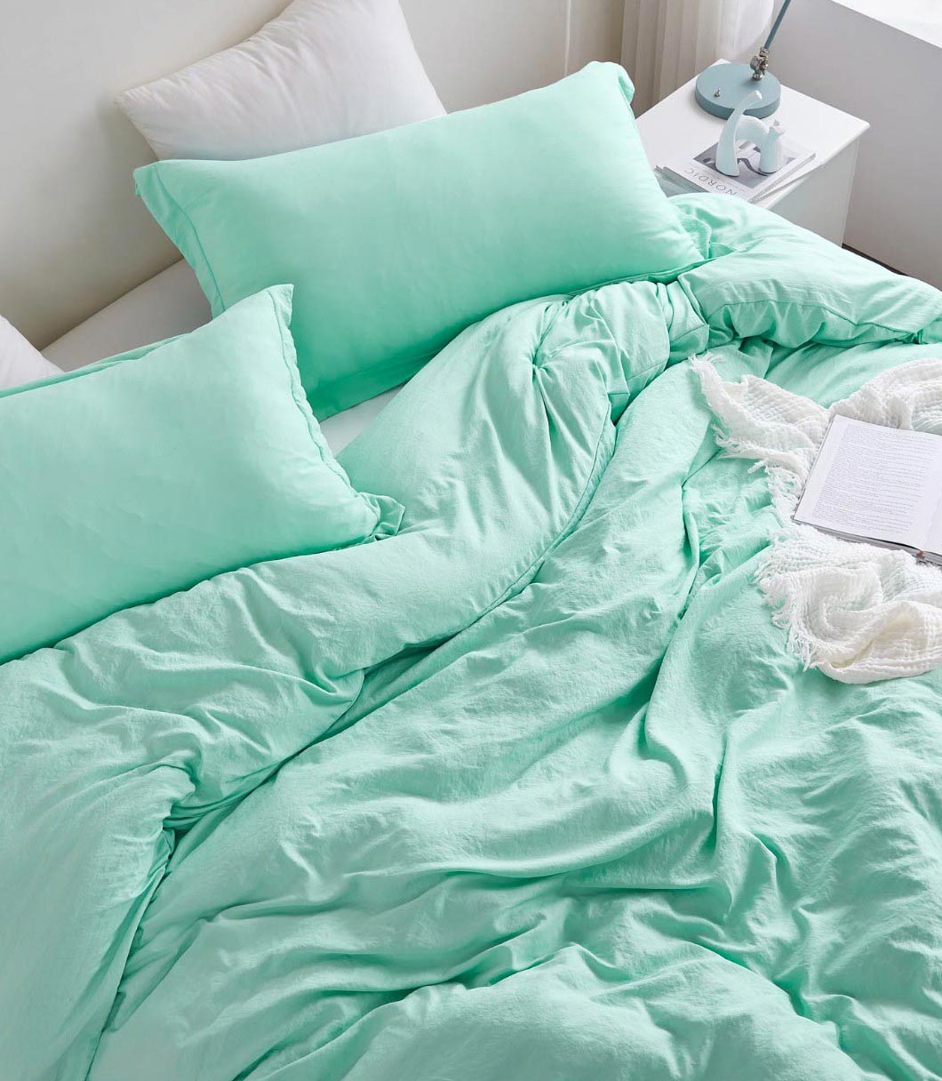 Light mint green bedding