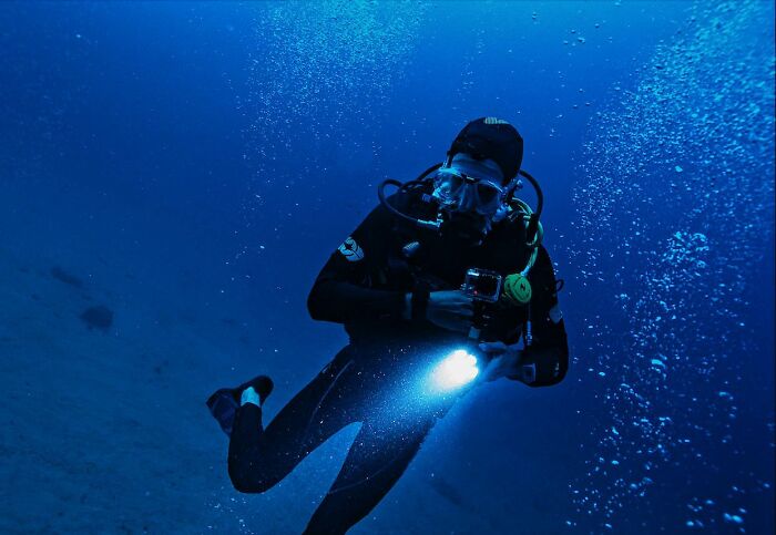 Diver underwater