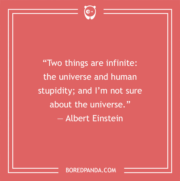 Albert Einstein quote on universe