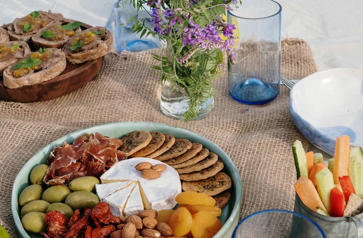 Various snacks are on the table Various snacks are on the table