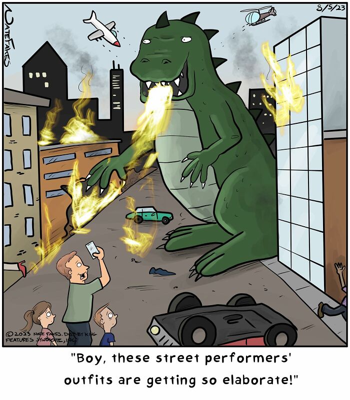 Godzilla attacks