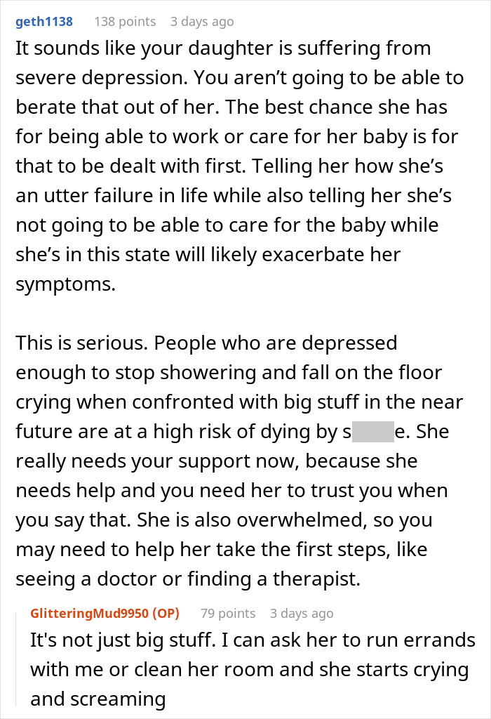 Woman Wants Her Pregnant Daughter To Start Being An Adult, She Bursts Into A Tantrum Woman Wants Her Pregnant Daughter To Start Being An Adult, She Bursts Into A Tantrum