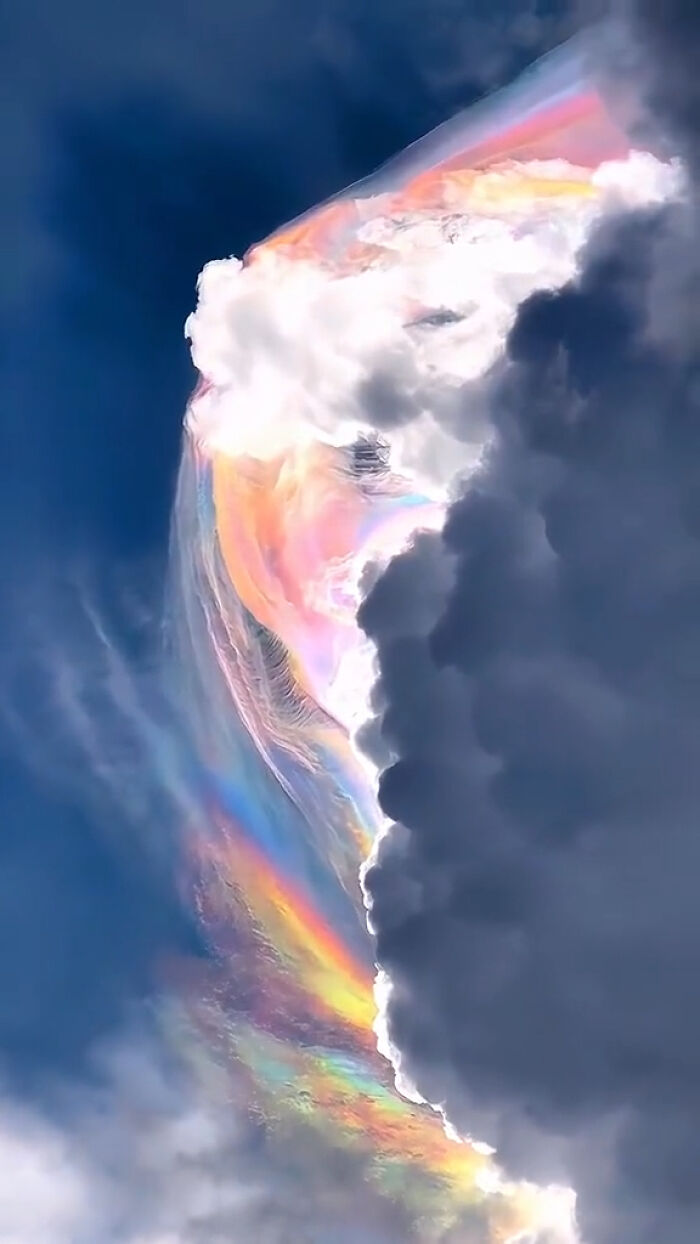 A Spectacular View Of An Iridescent Cloud