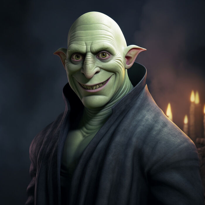 Voldemort in the animation style of DreamWorks