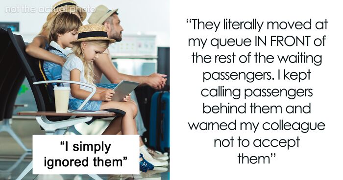 Airport Worker Serves Up A Dose Of Reality To Over-Entitled Family Cutting In Line