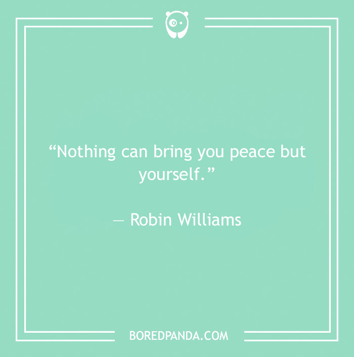 Ralph Waldo Emerson quote on bringing peace to yourself 