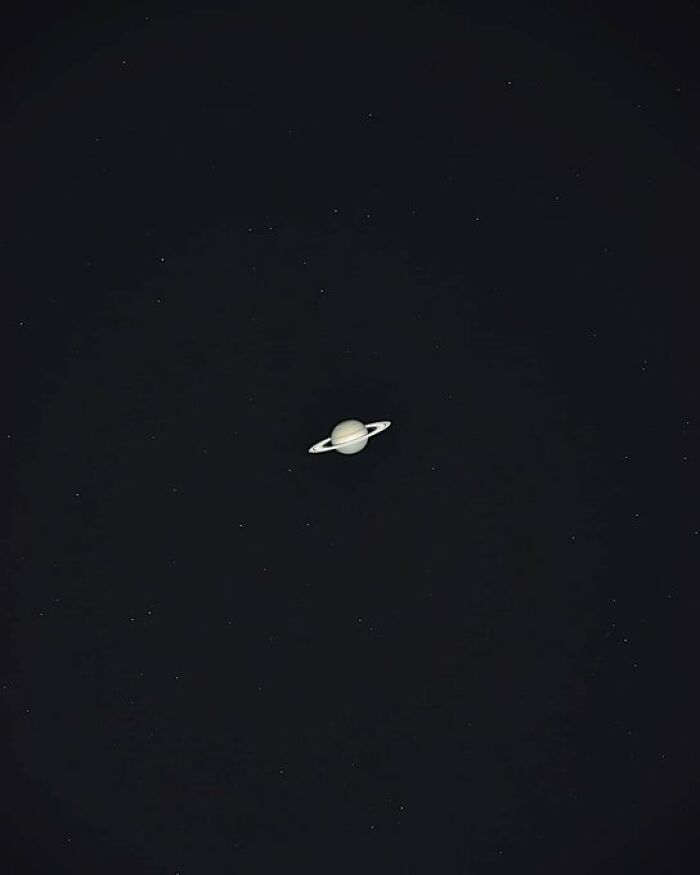 Planet Saturn 🪐 As Seen From A Backyard During Opposition Today
