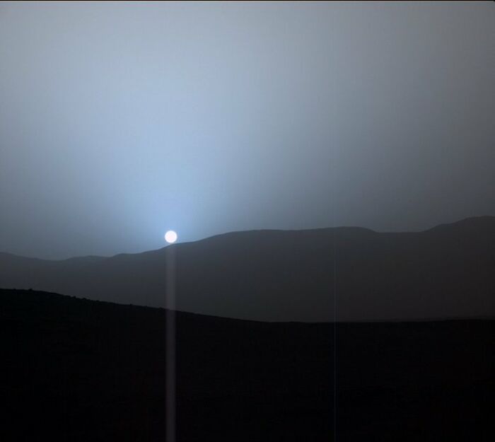 Blue Sunset On Mars