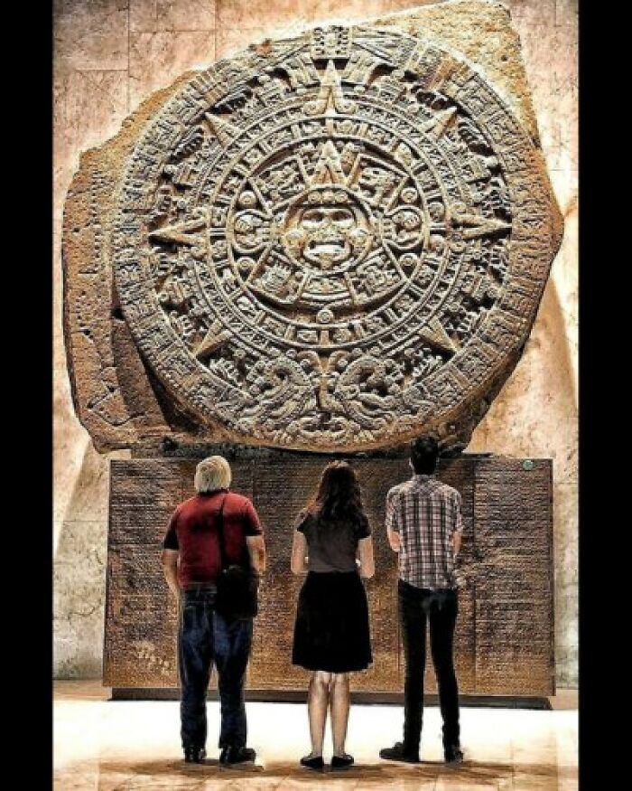 The Aztec Sun Stone, Also Referred To As The Aztec Calendar, Was Intricately Carved During The 15th Century. It Is Considered The Most Renowned Piece Of Mexica Sculpture, Resides In The National Anthropology Museum In Mexico City. This Late Post-Classic Mexica Sculpture Boasts Impressive Dimensions, Measuring 3.6 Meters In Diameter, 98 Centimeters In Thickness, And Weighing A Staggering 24,590 Kilograms
