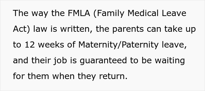 Boss Regrets Not Giving New Dad 1 Week Off After He Says He'll Be Taking 12 Boss Regrets Not Giving New Dad 1 Week Off After He Says He'll Be Taking 12