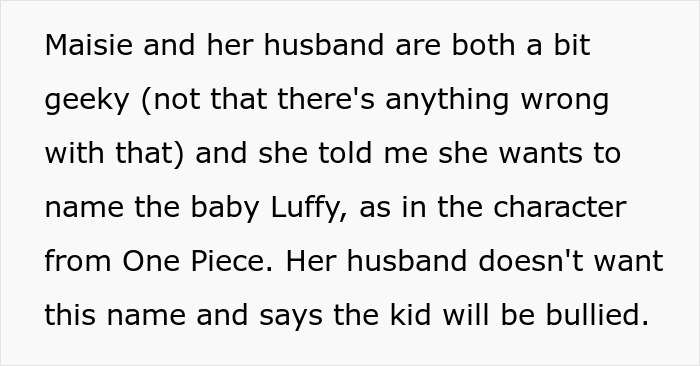 Woman Supports BIL When He Worries That Kid Will Be Bullied Due To Wife’s Chosen Name