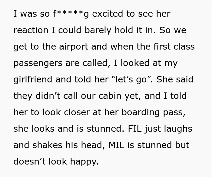 Guy’s Sweet Surprise For His GF Turns Sour After MIL Gets Mad For Being Excluded From 1st Class