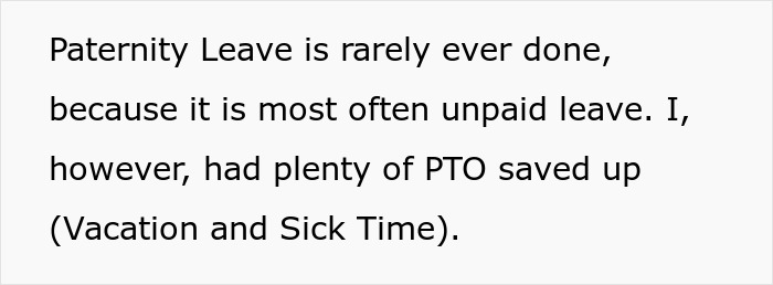 Boss Regrets Not Giving New Dad 1 Week Off After He Says He'll Be Taking 12 Boss Regrets Not Giving New Dad 1 Week Off After He Says He'll Be Taking 12