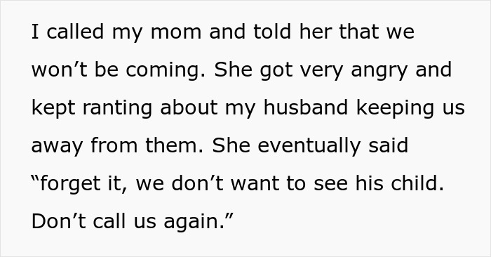 Woman Infuriates Her Parents By Not Going On A 10-Hour Flight So They Can See Their Grandbaby Woman Infuriates Her Parents By Not Going On A 10-Hour Flight So They Can See Their Grandbaby