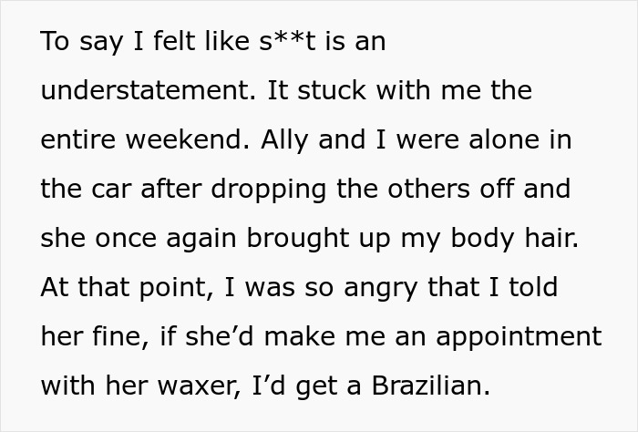 Bachelorette Party Excludes One Woman Because She Refuses To Shave, Bride-to-be Receives Revenge Bachelorette Party Excludes One Woman Because She Refuses To Shave, Bride-to-be Receives Revenge