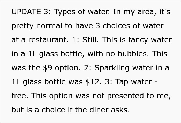 Server Keeps Repeating “It’s Very Hydrating” When Customer Asks For Tap Water