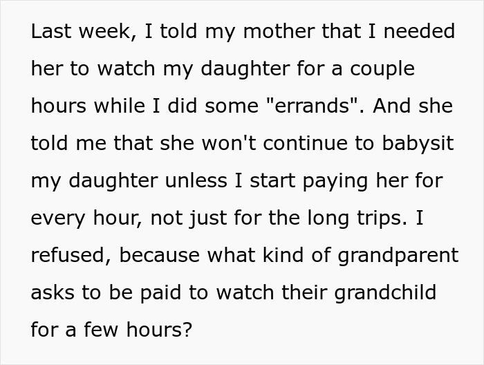 Grandma Refuses To Babysit For Free, Her Daughter Goes Online To Vent Grandma Refuses To Babysit For Free, Her Daughter Goes Online To Vent