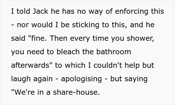 Woman Laughs In Guy's Face After He "Bans" Her From Using The Shower On Her Period Woman Laughs In Guy's Face After He "Bans" Her From Using The Shower On Her Period