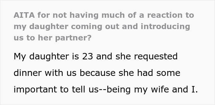 Dad’s Underwhelming Response To Daughter’s Gay Announcement Upsets Family Dad’s Underwhelming Response To Daughter’s Gay Announcement Upsets Family