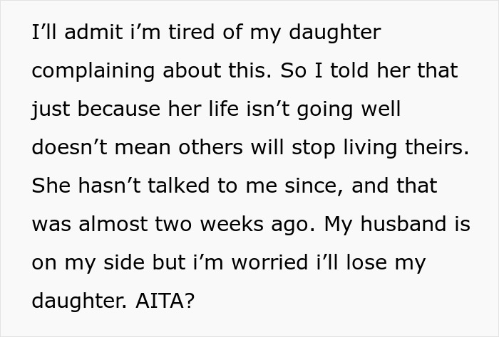 Daughter Stops Talking To Mom After She Shows No Empathy For Her Being Left Out On Family Vacation Daughter Stops Talking To Mom After She Shows No Empathy For Her Being Left Out On Family Vacation
