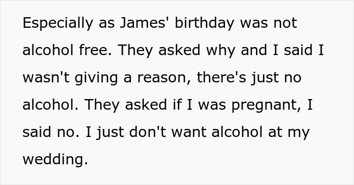 Bride Wants To Keep The Reasoning Behind Alcohol-Free Wedding Secret, Friends Put Her Under Fire Bride Wants To Keep The Reasoning Behind Alcohol-Free Wedding Secret, Friends Put Her Under Fire