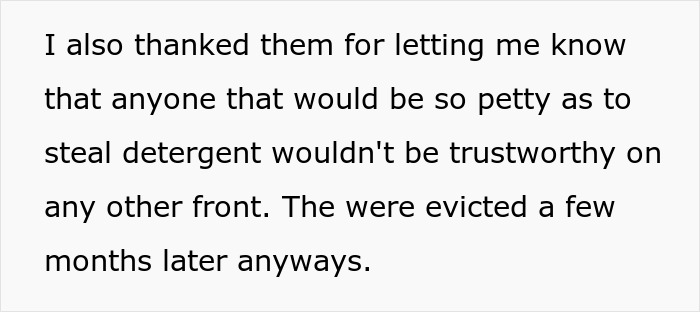 Tenant Makes Detergent Thieves Think Twice After Their Whole Load Turns Blue Tenant Makes Detergent Thieves Think Twice After Their Whole Load Turns Blue