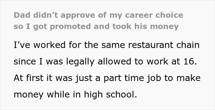Dad Offers Daughter A Deal So She Changes The Job He’s Embarrassed About, He Ends Up With Nothing