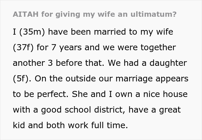 Husband "Blindsides" Wife With An Ultimatum After He Sees She Really Doesn't Care Husband "Blindsides" Wife With An Ultimatum After He Sees She Really Doesn't Care