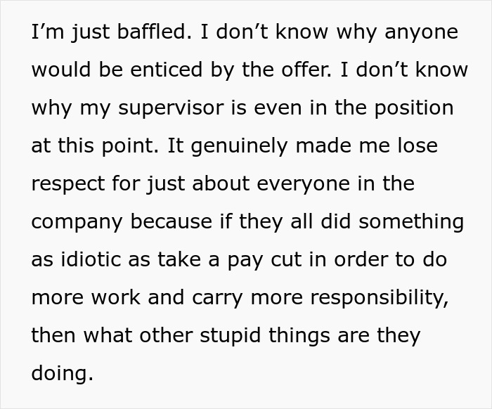 "He Asked Me If I Did The Math Right": Boss Expects Employee To Be Thrilled With A Pay Cut "He Asked Me If I Did The Math Right": Boss Expects Employee To Be Thrilled With A Pay Cut