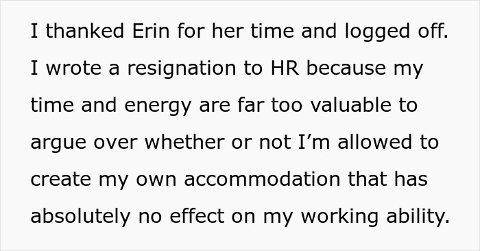 WFH Employee Quits After 4 Hours After Realizing How Dismissive Employer Is Of Their Disability WFH Employee Quits After 4 Hours After Realizing How Dismissive Employer Is Of Their Disability