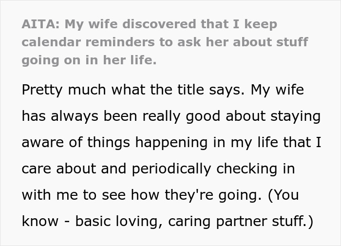 Woman Devastated After Finding Out Husband Needs Calendar Reminders To Care About Her Life