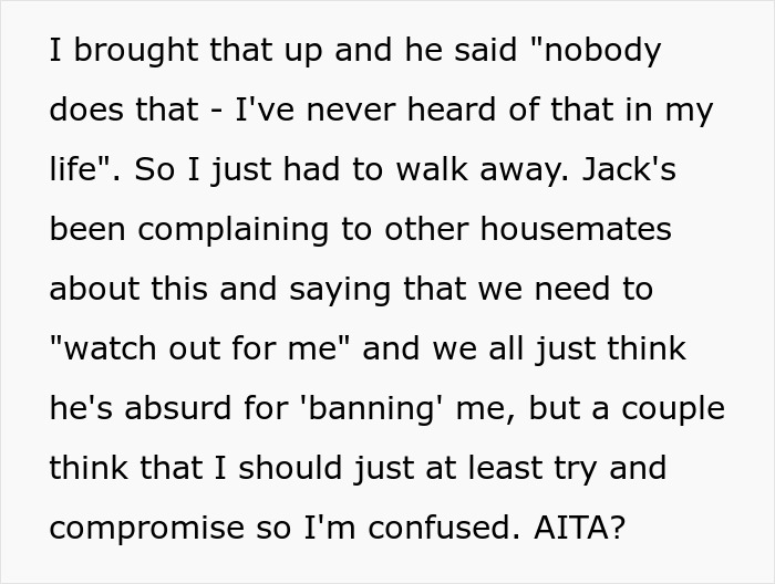 Woman Laughs In Guy's Face After He "Bans" Her From Using The Shower On Her Period Woman Laughs In Guy's Face After He "Bans" Her From Using The Shower On Her Period