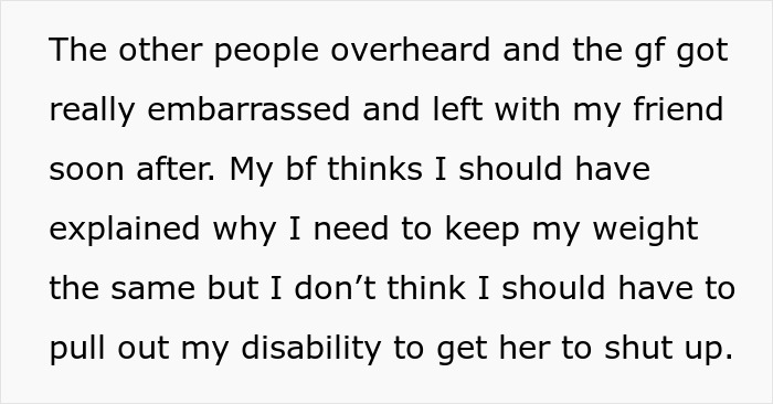 Woman Leaves Dinner Embarrassed After Pushing An ED Diagnosis On A Woman Who Was Not Having It Woman Leaves Dinner Embarrassed After Pushing An ED Diagnosis On A Woman Who Was Not Having It