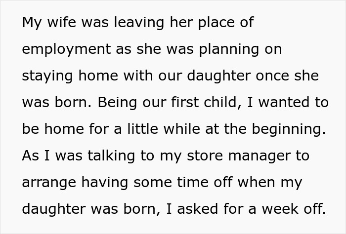 Boss Regrets Not Giving New Dad 1 Week Off After He Says He'll Be Taking 12 Boss Regrets Not Giving New Dad 1 Week Off After He Says He'll Be Taking 12